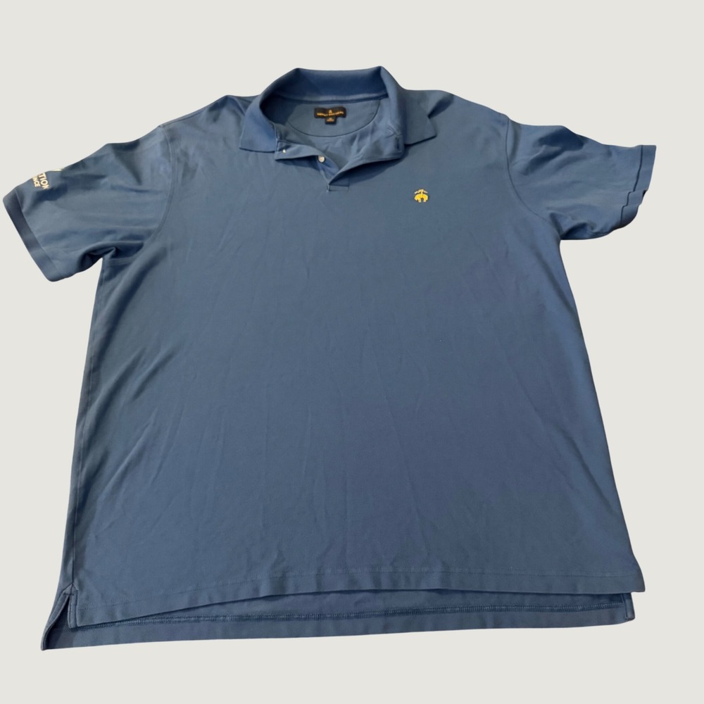 Brooks Brothers Polo Shirt XL Pima Cotton Stretch Short Sleeve Blue Casual